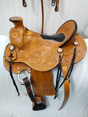 Western Leather Wade Ranch Corde Cheval Selle Arbre Une