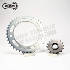 AFAM Front and Rear Steel Sprocket set to fit Kawasaki GPZ250R 1986-1987