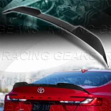 W-POWER CARBON LOOK REAR TRUNK DUCKBILL SPOILER FOR 25-27 TOYOTA CAMRY LE SE XLE