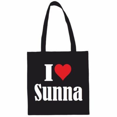 Tasche Beutel Baumwolltasche I Love Sunna Schulbeuten Einkaufstasche Sporttasche