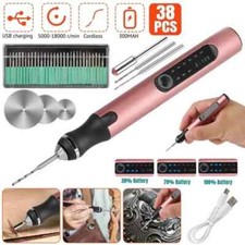 Cordless Engraving Pen USB Rechargable 37 Bits Mini Electric DIY Portable Tool