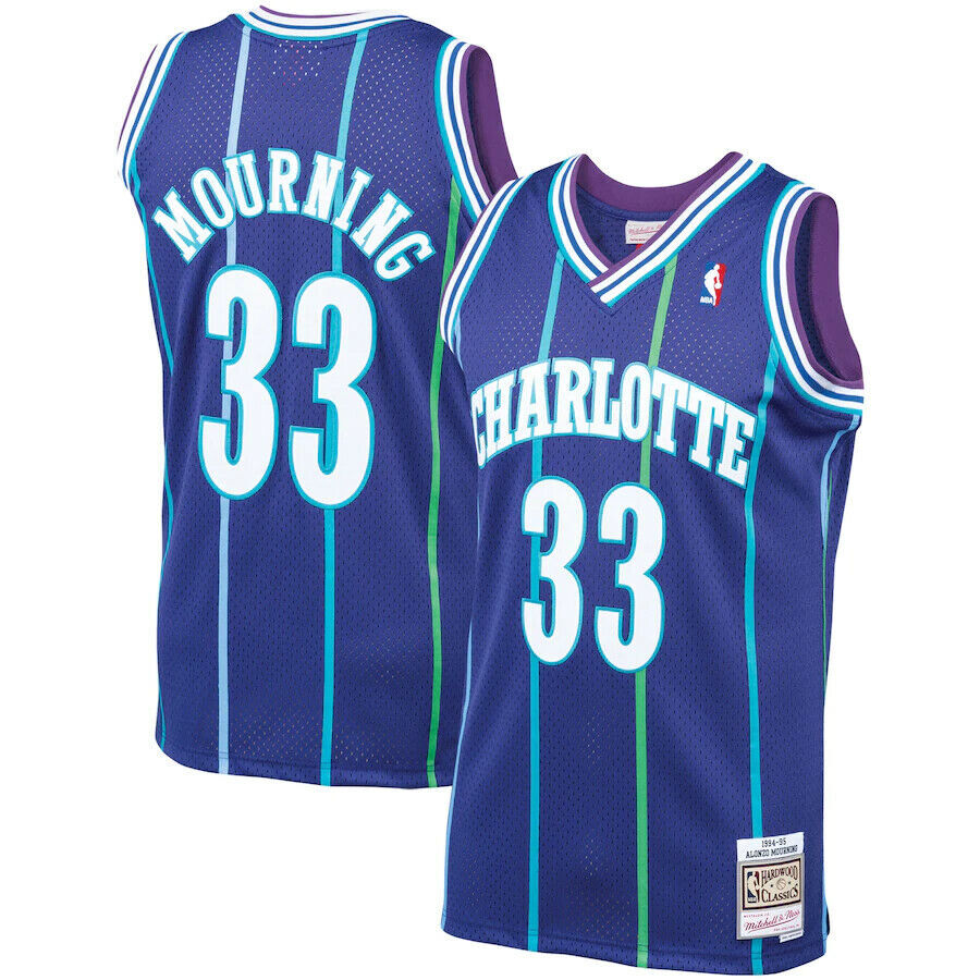 Hornets Alonzo Alonzo Mourning Throwback Jersey Alonzo Mourning