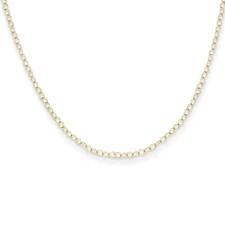 Madi K Kid's  Chain Polished 14k Yellow Gold  Cable Spring Clasp, 15 inch