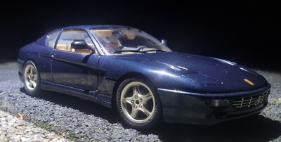 Modellauto Ferrari 456 GT 1992 Bburango 1:18 Metall blau-metallic