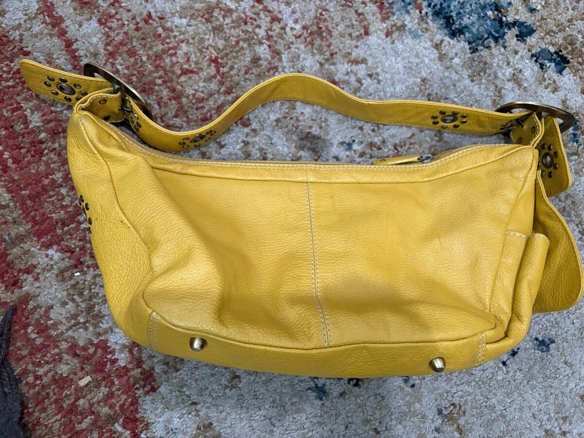 トートバッグ by FAR Yellow leather Gib shoulder bag BY FAR Leather Tote Bag | Yellow | FARFETCH OM
