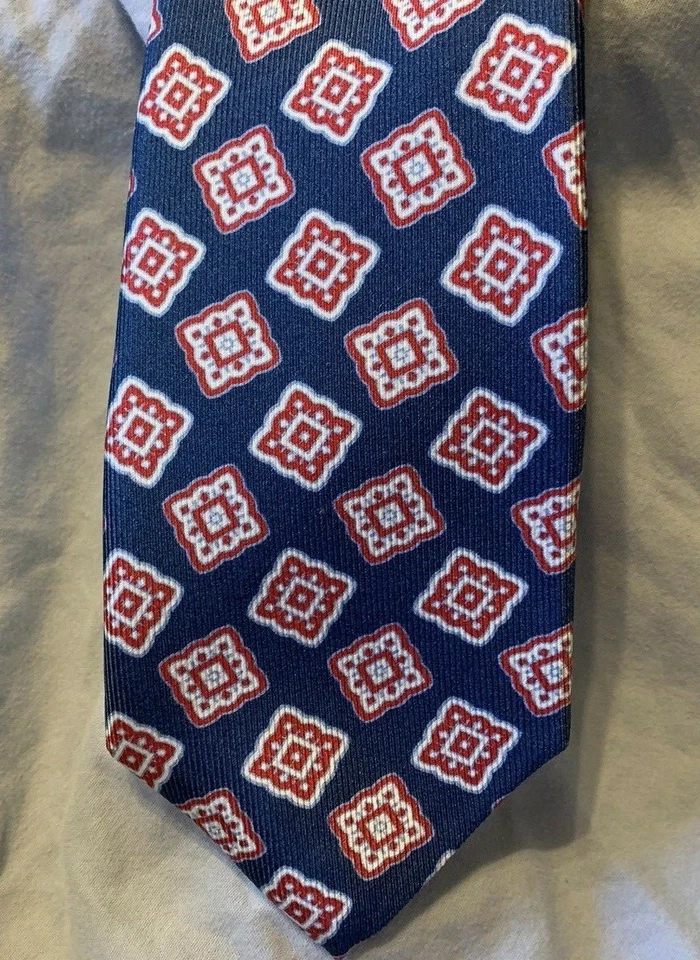 Corbata de seda CESARE ATTOLINI hecha a mano en Italia Foto 4 de 4