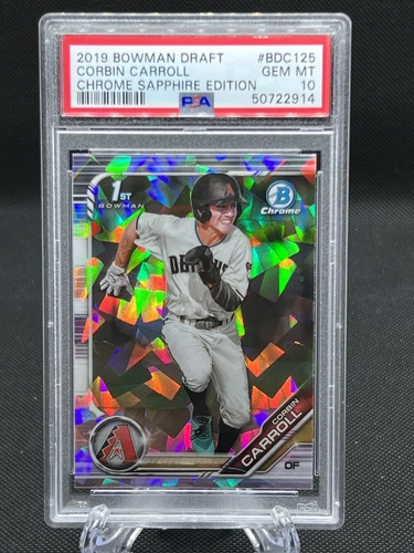 2019 Bowman Draft Corbin Carroll 1st Chrome Sapphire #BDC125 Diamondbacks PSA 10
