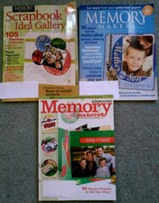 Lot of 3 Memory Makers Scrapbooking Magazines - 2006 Idea Gallery, Christmas