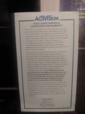 Vintage 1982 ATARI Activision Warranty Game Cartridge Blue Insert ONLY