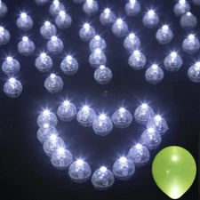 JJGoo 100pcs LED Balloon Light Mini Round Balls Lights, 100pcs, Cool White 