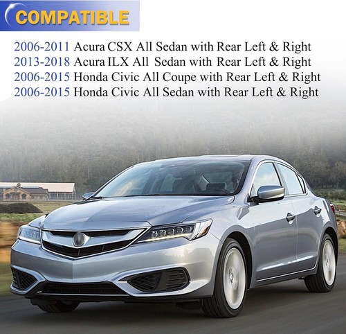 2Pcs Rear Brake Calipers w/ Bracket for Honda Civic 06-15 Acura ILX 2013-2018 CH - Picture 3 of 15