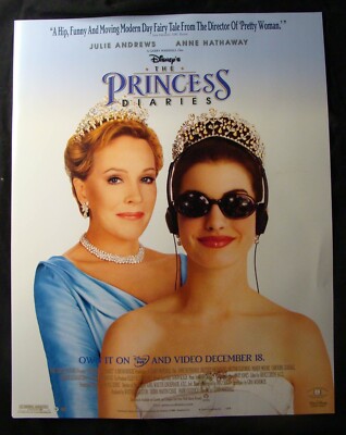 Disney PRINCESS DIARIES movie poster JULIE ANDREWS ANNE HATHAWAY PROMO 