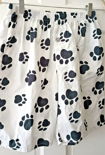 Clonhadas Kolumbianischer Pyjama Pfotenabdrücke Kurzarm Shirt & Schlafboxershorts Herren L - Bild 6 von 8