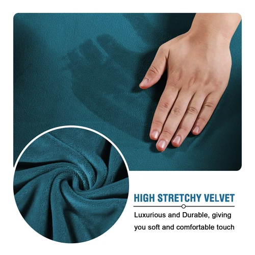 Samt Stretch Elastisch Sofabezug Wohn Couch Schonbezüge Schoner 1/2/3 Sitzer - Bild 71 von 112