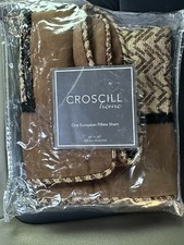 NEW CROSCILL SAHARA Brown EURO PILLOW SHAM 2 available