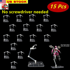 15Pc HG144 Adjustable Action Figure Display Holder Base Doll Model Support Stand