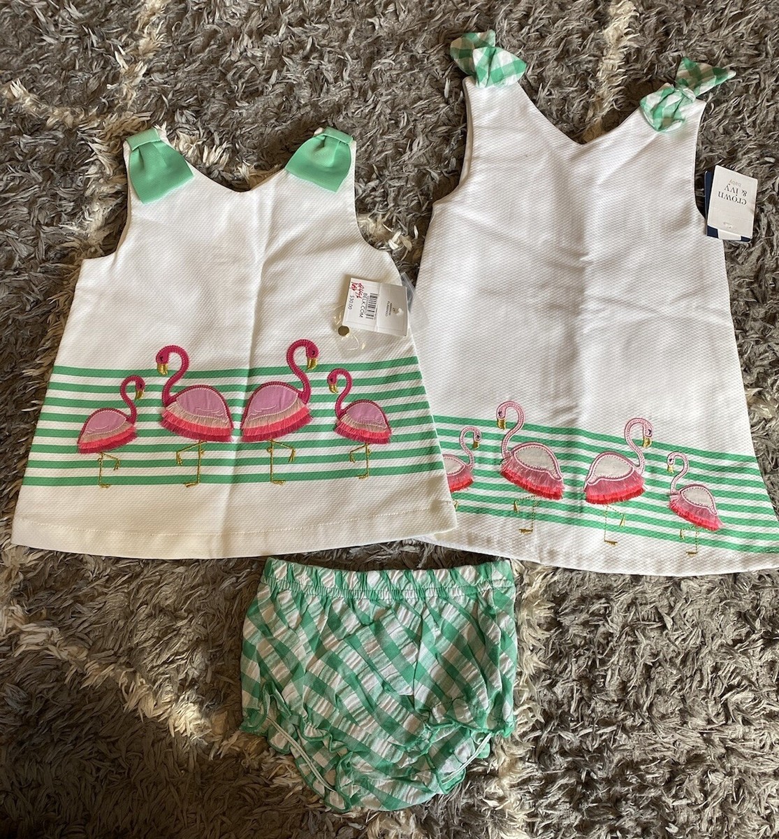 Girls 2T/24M Crown & Ivy Pink Flamingo Set! NWT! | eBay