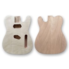Guitar Body Mahogany Flame Maple Veneer Unfinished Replacement Bolt on heel