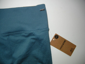 VICTORIA'S SECRET Blue Spandex PINK ACTIVE YOGA PANTS Athletic Gym Women M New!