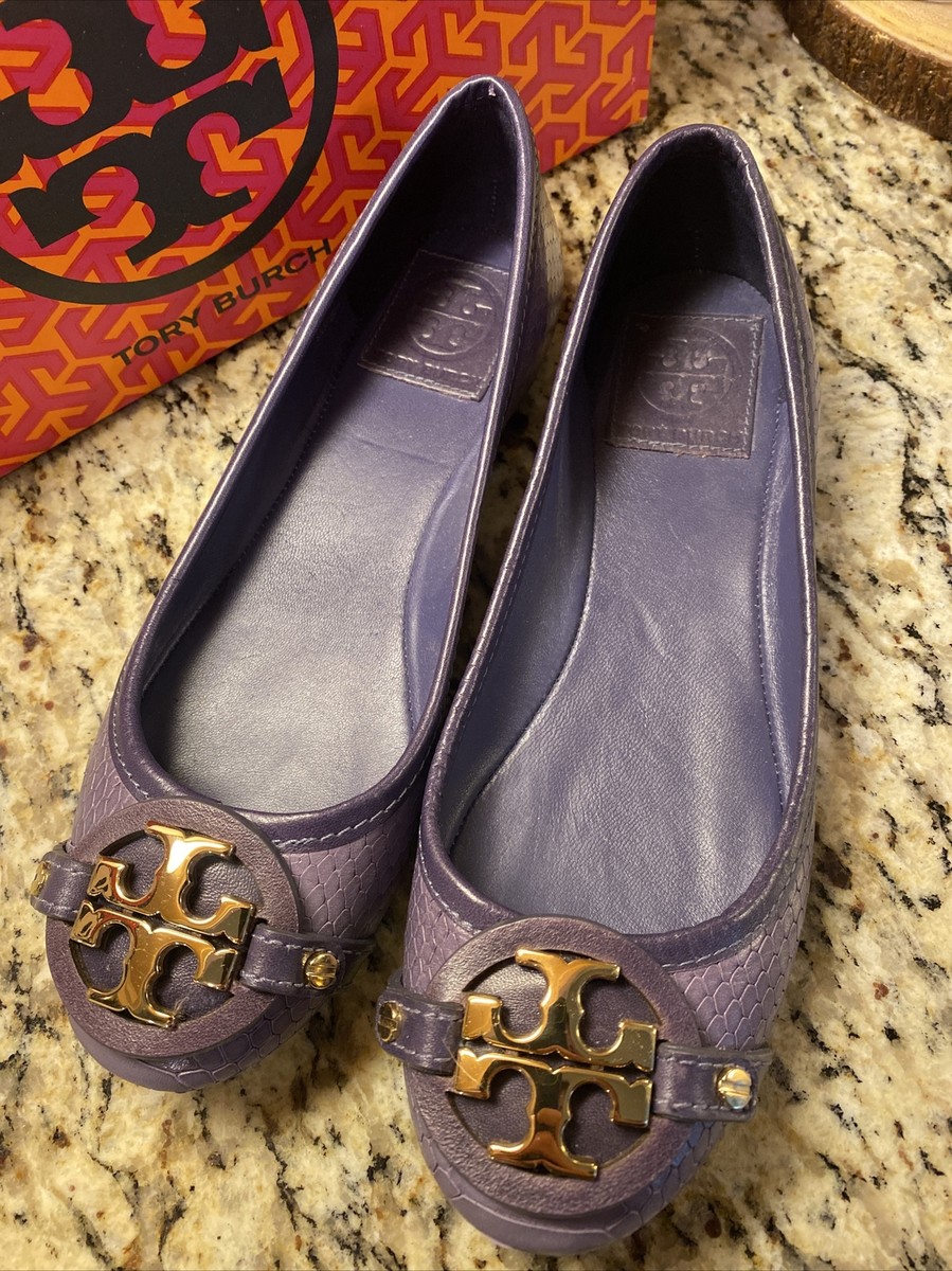 Tory Burch Aden Ballet Shoes - Vitraux Snake Print - Flats Sz 5.5