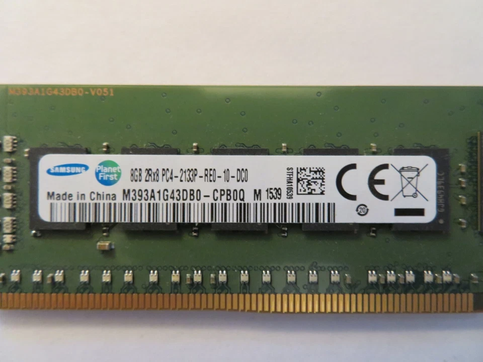 Samsung 8GB 2Rx8 PC4-2133P 2133Mhz ECC Server RAM M393A1G43DB0-CPB0Q - Image 2 of 2