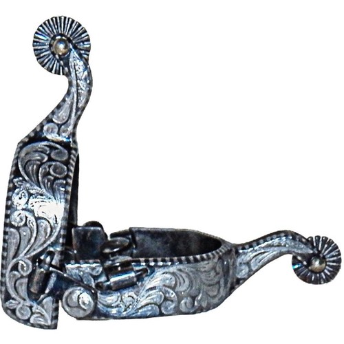 Vintage Sterling Silver Inlaid Blue Steel 20 Point Unmarked Cutter Neck