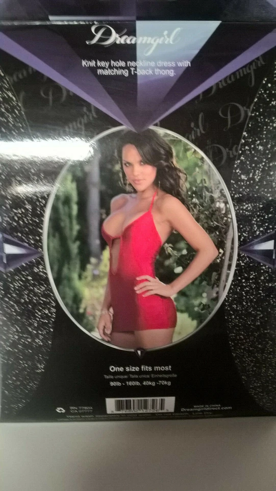 NUEVO Vestido Sexy Dreamgirl ROJO Ojo de Cerradura Vestido de Dormitorio para Mujer Sexy Disfraz Vestido Foto 2 de 3