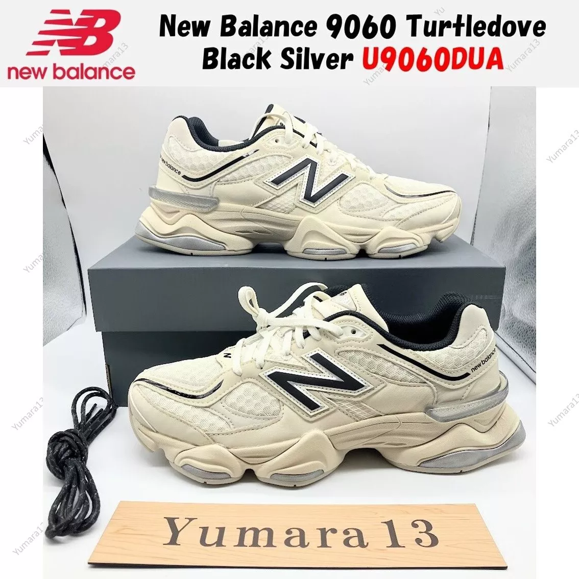 New Balance 9060 Turtledove Black Silver U9060DUA Size US 4-14 Brand New