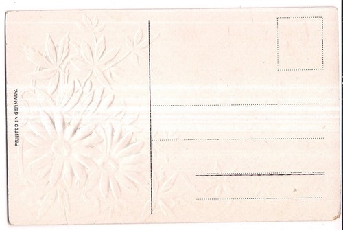 WHITE DAISY 5 Petal Leaves Flowers All Occasion Floral Embossed Postcard DB - Picture 2 of 3