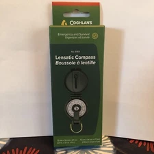 Coghlan's 2023 Lensatic Compass Liquid Filled magnified lens, luminous markings