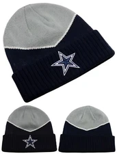 Dallas Cowboys New DCM 2 Tone Blue Gray Cuffed Beanie Knit Era Hat Cap