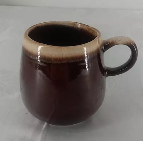 McCoy Drip Glaze Pottery Brown Coffee Cup Vintage