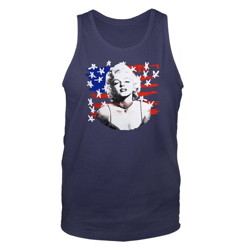 Monroe Front of US Flag American Pop Culture Icon GraphicTank Top - Bild 4 von 8