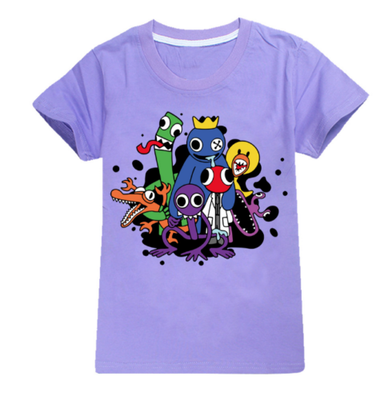 4-8 anos crianças roupa de banho conjunto Roblox Rainbow Friends tops +  shorts + boné banho terno presentes