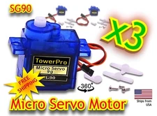 3 Pack SG-90 SG90 9g Micro Servo Motor for RC Car Heli / Plane 1.4kg 4.8V~6V