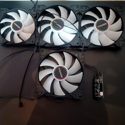 Montech X5 Pc Case Fan Kit With Controler NEW