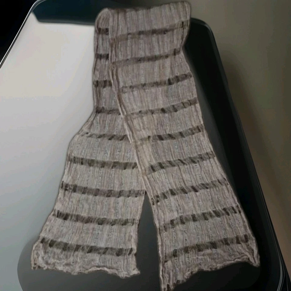 Bufanda de seda modal de encaje marfil Faliero Sarti Italia Foto 2 de 4