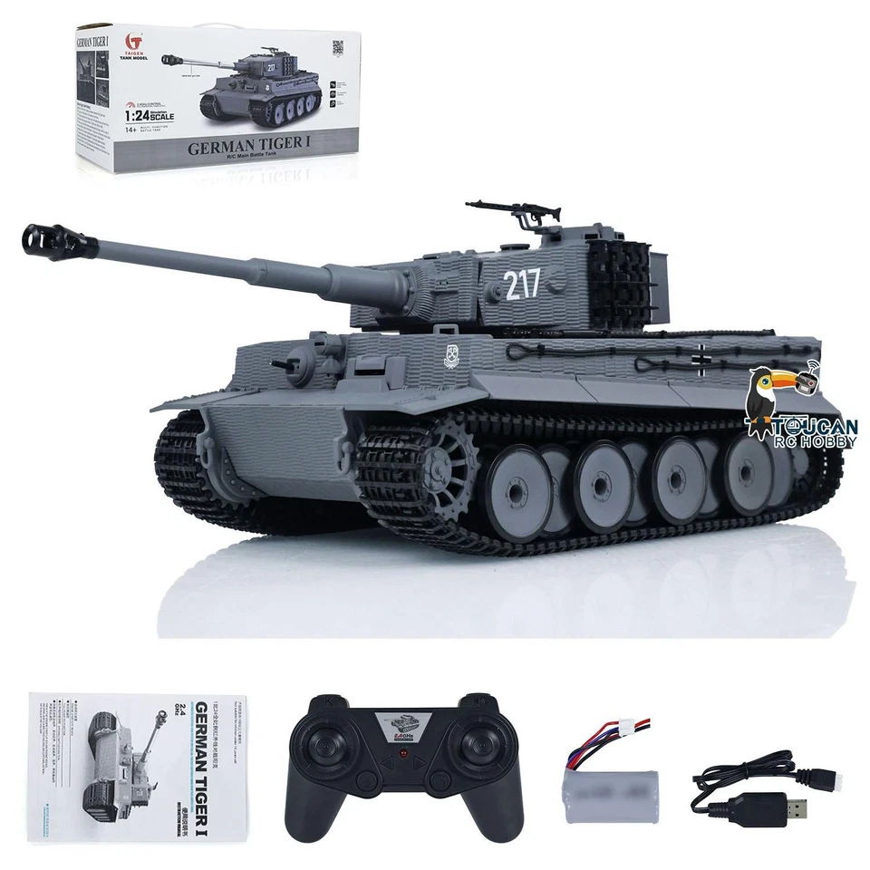 Taigen 1/24 RC Battle Tank Tiger I Radio Control Military Tanks Infrared Combat - Image 2 of 4