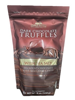 Copper Kettle Dark Chocolate Truffles With Sea Salt, 16 Ounce KOSHER, FREE SHIP