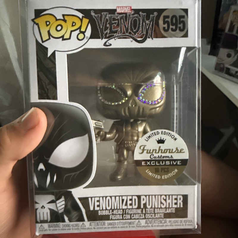 Funhouse Customs Venomized Punisher Bobble head Super Rare Only 10 Ever Made