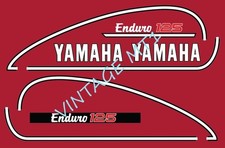 Yamaha DT 125 1974 juego de calcomanías de enduro, especificaciones OEM, nos