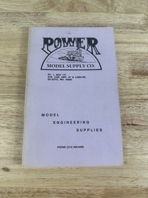 Power Model Supply Co. Catalog Model Engineering Supplies Vintage