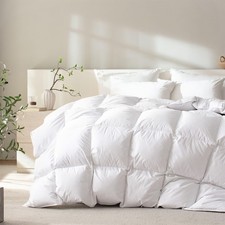 Comforter Oversize King 120x98in 750 Fill Power 1200TC White Cotton Organic
