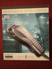 Benfini Salon Pro-Style Electric Clippers w/9-pc Accessory Kit Haircutting Set