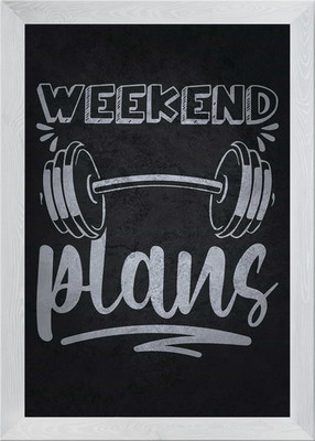 Weekend Plans Gym Humor Gerahmtes Wandbild Poster Leinwanddruck Bild