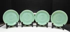 Vintage Fire King Jadeite Restaurant Ware Oven Glass 5 7/8" Inch Saucers Set 4