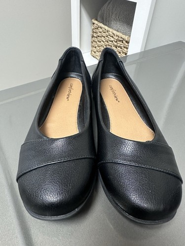 Ballerine donna Comfortview taglia 8 larghe nere ecopelle comode slip on piatte - Foto 2 di 8
