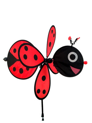 New,  22'' x 31'' Red and Black Lady Bug 3D Wind Spinner, NIP