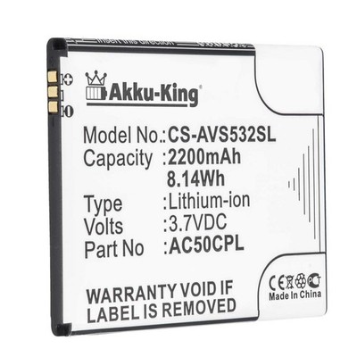 Akku für Archos 50c Platinum - AC50CPL BSE70H - Li-Ion 2200mAh