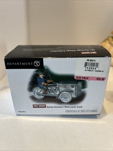 Dept 56 Christmas In The City HARLEY DAVIDSON MOTORCYCLE TRUCK 59414 Accessory - Picture 6 of 7